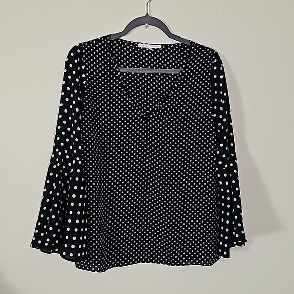 Violet & Claire Tops - Violet + Claire Polka Dot Bell Sleeves  Top Size S